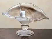 NEW ALESSANDRO COPPOLA Murano Glass Bowl Lt Brown/White Handblown Tags COA 1977