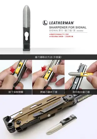 【EMS軍】LEATHERMAN SHARPENER FOR SIGNAL 磨刀器/黑-(公司貨)#364892