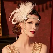 The Great Gatsby Flapper Headband The Great Gatsby Feather Retro Sparkling Glitter Women's Carnival Valentine's Day Masquerade Party Evening Wear Masquerade Fe