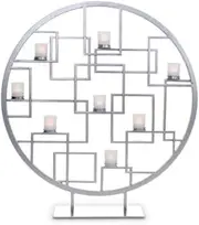 Pilgrim Pilgrim Home and Hearth 18264 Reflections Tea Light Summer Fireplace Screen Polished Nickel, 18264, Polished Nickel, 31" W x 33.75" H 22 Lbs