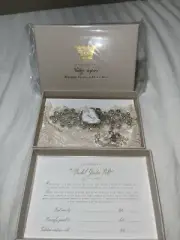 DEMDACO A Gilded Life Set of 2 Keepsake Garter Belts Wedding Flowers Pearls NWOT
