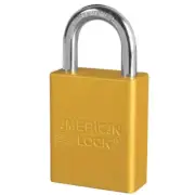 6 Pack American Lock A1105YLW Yellow Lockout Padlocks Keyed Different