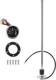 X AUTOHAUX 550mm Fuel Sending Unit and Gauge Kit 240-33 Ohms 21.7" for Boat Car Vehicle Fuel Tank Sending Unit Fuel Level Sending Unit Gas Water Tank Sender