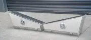 Flat Aluminium Toolbox Tapered Under Tray 4WD Ute Tool Box 970mm x 210mm x 395mm