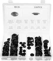 HDVCRNBAVW 6 Kinds 141PCS Mixed Auto Fixed Clip HE45 Universal Car Plastic Rivet Fastener Flush Mount Hole Plug Assortment Kit Fasteners and Clips