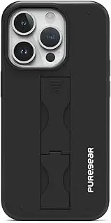 PureGear SlimStik Built-in Kickstand Case for Apple iPhone 14 Pro Max (2022) 6.7 Inch, Supports Wireless Charging, Functional Grip, Ultra Slim Protective Case, Lifetime Replacement Coverage (Black)