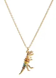 Coach Rexy Dinosaur Necklace - Multicoloured ONE SIZE