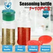 1~10PCS 100MLSeasoning Shaker Bottles Plastic Spices Condiment Jar Salt Pepper B