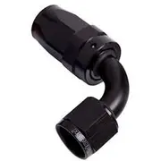 Aeroflow 100 Series Swivel Taper 90° Hose End -20AN, AF103-20BLK