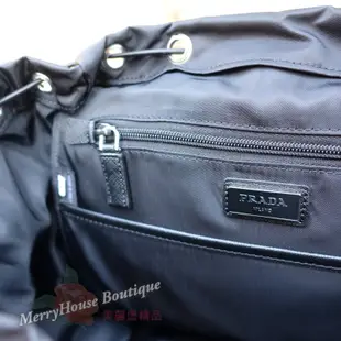 美麗堡精品 PRADA OUTLET 2VZ135 男款尼龍後背包  銀標  (黑色)【現貨】過季款全新真品