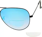 Hi Clear Stick-On Bifocal Lenses Reader Magnifying Adhesive Reading Lens Sticker Sport Sunglass Safety Glasses Magnifier Add On (Transparent, 2.0)