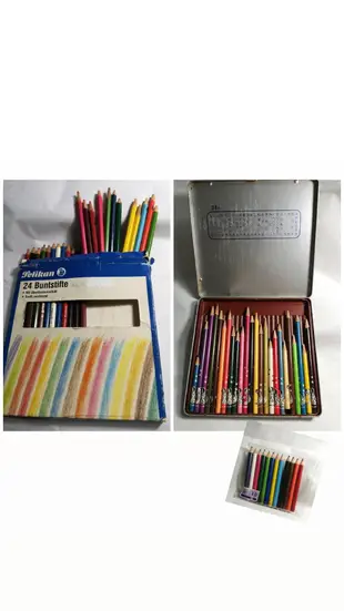 二手 Pelikan德國百利金兒童彩色鉛筆24色＋利百代高級色鉛筆24色
