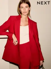 Red Adjustable Back Tailored Blazer (E94280) | $124