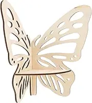 HOLIDYOYO Elegant Butterfly Wall Shelf Crystal Storage -Mounted Wooden Corner Shelf