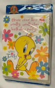 Hallmark Tweety Looney Tunes 4X5" Party Invitations Cards/ Envelopes - Lot of 8