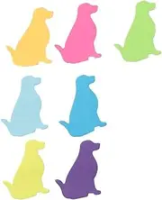 Cute Dog Shaped Self-Sticky Notes 7 Color Bright Colorful Cartoon Animal Sticky Memo Pads Notes 30 Sheets/Pad Self-Sticky Note Pads for Reminders Office School and Home