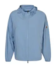 Tyx logo-patch rain jacket 1,2 light blue