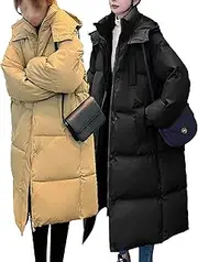 [JEShifangjiusu] Padded Coat Warm Long Sleeve For Women 2Pc Bubble Sleeve Bubble Jacket Extra Long Hooded Thickened Warm Down Jacket, Colour 9, XXL