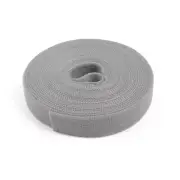 Grey Hook & Loop Back To Back Strap Tape Roll Tape 1cm 2cm 3cm 4, 5 Wide x 5m