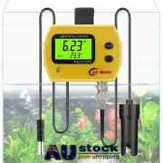 Digital PH/TEMP Meter Tester Aquarium Pool Hydroponic Water Quality Monitor NEW