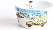 Peanuts 888427 Snoopy World Travel LA Small Bowl Salad Bowl with Lid Diameter Approximately 4.3 inches (11 cm) x Height Approx. 2.4 inches (6 cm), Microwave and Dishwasher Safe, Made in Japan