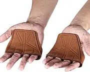 Weight Lifting Training Gloves | Half Finger Palm Guard Gloves for Fitness | PU Leather Sports Gloves for Pull-Ups, Bench Presses, Dumbbell Workouts, Hard Pulls