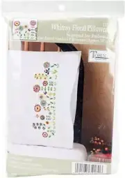 Stamped Pillowcase Pair For Embroidery 20"X30" Whimsy Floral