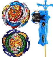 2pcs gyroscope with wire and ruler launcher suitable for Halloween Thanksgiving and Christmas gifts, game gifts-blue