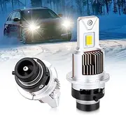 OPP ULITE D4S Led Headlight Bulbs, Real Plug & Play, 1:1 with HID Bulb, Canbus Error Free, Compatible with Original Ballast Replacement Bulb, 9000LM 6000K Cool White, 2pc Pack