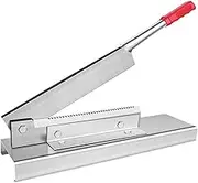 Blelsa Manual Meat Slicer, Stainless Steel Household Cutter Machine, Meat Slicer for Beef Jerky Chicken Bacon and Corn Steel Bar 30Cm Silver 30Cm