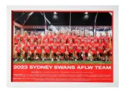 Framed 2023 SYDNEY SWANS AFLW Poster - 45cm x 32cm x 3cm