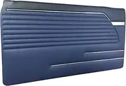 Front Door Panel Set compatible with BMW E-10 2002 Series - Nickel Trim (1966-1973) (Navy & Black)