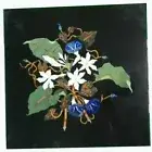 21" Marble corner Side Table Top Pietra Dura Work marquetry inlay handicraft