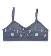 Maidenform Girl Seamfree Ruched Crop Bra, Planets, Medium