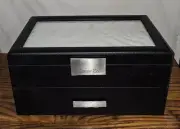 NEW Glenore Co. Men's Watch Organizer Box, 24 Slots