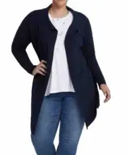 Plus Sz Taking Shape M 20 Eden Belt Virtuelle Cotton Knit Cardy Cardi Jacket NWT