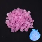 AU 100Pcs Reusable Glow In The Dark Pebbles for Outdoor Landscaping (Purple)
