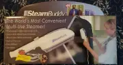 STEAMBUDDY MULTI-USE HANDHELD CLOTHES GARMENT STEAMER WITH CREASER HOME/TRAVEL