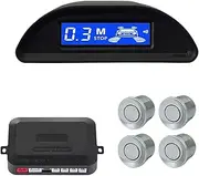 Parking sensors HIPPBQCC Parking Sensor Car with Parktronic Reverse L-ed Monitor 4 Sensors Radar Detector(Grey)