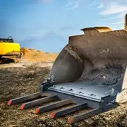 Clamp on Debris Forks to 1200 mm Bucket 1200 kg Capacity Heavy Duty Clamp on Pallet Forks Attachments Fit