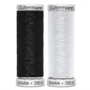 Gutermann Sulky Invisible Machine Embroidery Thread - 200m Reel (Light/Dark)