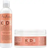 [SHEA MOISTURE] Coconut & Hibiscus Kids Combo Pack - Includes Kids Curling Butter Cream, 6 Oz & Kids Curl & Shine 2-in-1 Shampoo & Conditioner, 8 Oz