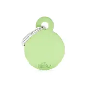 My Family Basic Circle Pet Tag Collar Accessory Lime - 2 Sizes