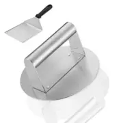 Burger Press | Stainless Steel Smash Burger Press with Spatula 6.2" Hamburger...