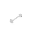 14g Clear Bioflex Tongue Ring Retainer Body Jewelry Piercing with No-ceum Half B