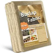 40" x 15 Feet Garden Burlap Fabric Roll, High Density Jute Material Burlap Tr...