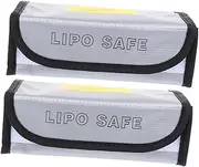 CONGARTENO 2pcs Fireproof Battery Pouch Explosion Storage Bag for Safe Battery Charging Protection Versatile Fireproof Design
