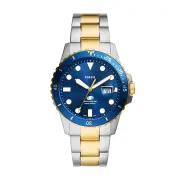 Fossil Blue Dive Three-Hand Date Two-Tone Stainless Steel Watch FS6034