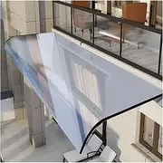 Clear Rain Shelter, Window/Door Canopy Awning， Outdoor Patio Awning Canopy,3.5mm Thick Transparent Polycarbonate Cover, for Outdoor Front Door Patio,Easy to Install(50x170cm/20 x67)