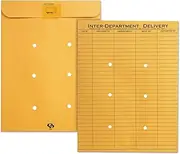 Quality Park 10 x 13 Interoffice Envelopes, with Reusable Redi-Tac Self Seal Closure, for Interoffice Mail, Heavyweight 32 lb Brown Kraft, 100 per Box